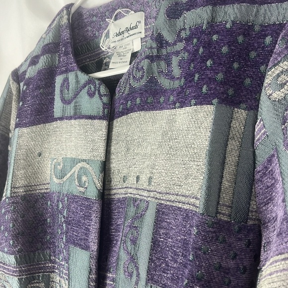 Anthony Richards multi-texture open face jacket Sz 14 - Picture 4 of 8
